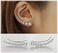 Elensan Ear Jewelry for Women 7 Star Ear Cuffs Climber Earrings 925 Sterling Silver Hypoallergenic Earring with Cubic Zirconia for Birthday Gift