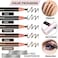 KAIQIKAIXI Waterproof Eyebrow Pencils Brow Pencil Set For Marking, Filling And Outlining, Tattoo Makeup And Microblading Supplies Kit-Permanent Eye Brow Liners In, 12Pcs 5Colors(4Black6Brown2Gray(Mult