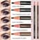 KAIQIKAIXI Waterproof Eyebrow Pencils Brow Pencil Set For Marking, Filling And Outlining, Tattoo Makeup And Microblading Supplies Kit-Permanent Eye Brow Liners In, 12Pcs 5Colors(4Black6Brown2Gray(Mult