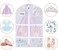 QEES Garment Bags for Storage, Full Zipper Dust-Proof Suit Bags, Travel Storage with Name Card Pocket, 4 Large Zipper Pockets YFZ38