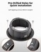 KEMIMOTO 2PCS Angled Speaker Enclosures Boxes Pods, Universal for 6.5" Speakers Compatible with UTVs, RVs, Cars, Boats, Trunks, Trailers for 9.56 Inch Surface Mount (Black