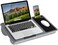 LAPGEAR Home Office Lap Desk with Device Ledge, Mouse Pad, and Phone Holder - Silver Carbon - Fits up to 15.6 Inch Laptops - Style No. 91585