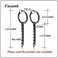 Fusamk Fashion Stainless Steel Long Chain Dangle Earrings Tube Clip On Earrings