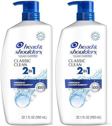 Head &amp; Shoulders HeadShoulders 32.1 fl oz Anti-Dandruff Shampoo and Conditioner Twin Pack, Classic Clean Scent