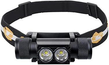 Sofirn Headlamp, 1200 Lumen Rechargeable Head Lamp with Bright SST40 LED, Waterproof, for Kids and Adults, for Camping, Running, Hiking, Emergency, Outdoor, Hard Hat