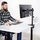 VIVO Steel Reinforcement Bracket Mount Plate for Thin, Glass, and Other Fragile Table Tops, Clamp Compatible with Most Monitor Stand C-Clamp Installations, Black, STAND-AC01R