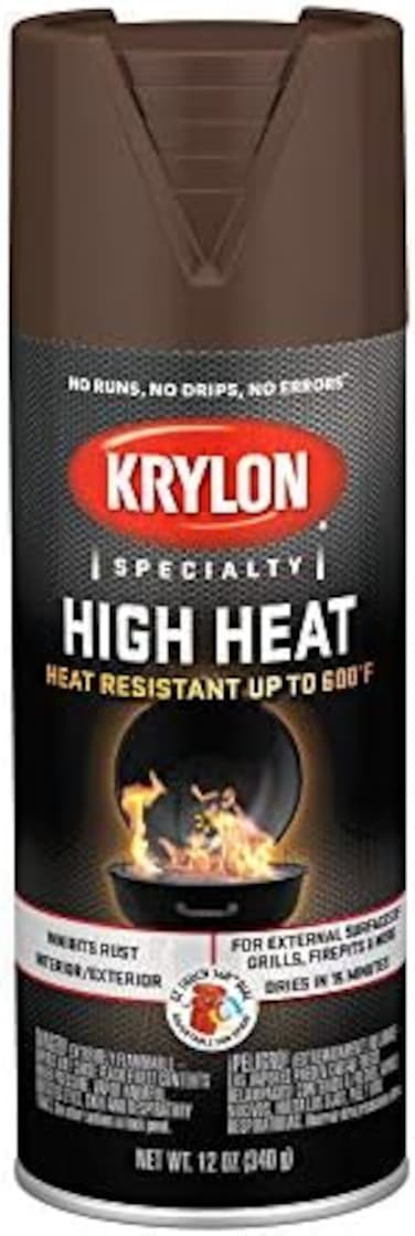 Krylon K01709077 High Heat Spray Paint, 12 Ounce (Pack of 1, Brown