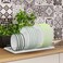 Simple Houseware Plate Drying Rack with Drainboard, Chrome