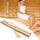 MOIAK Sauna Hourglass Sand Timer, Beech Wood 15 Minutes Accurate Hour-Glass, Rotating Heat Resistant Wooden Hour Glass (White Sand