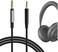 كابل صوتي من جيكريا متوافق مع سماعات Bose 700، وQuietComfort Ultra، وQC45، وQC35II، وQC35، وQC25، سلك ستيريو بديل من النايلون المضفر 2.5 مم (1.2 متر / 4 أقدام)
