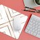 Oriday Gaming Mouse Pad Custom, Modern Gold Cross Line Design for Women Non-Slip Rubber Thick Mouse Pad for Computers Laptop (Chic White