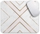 Oriday Gaming Mouse Pad Custom, Modern Gold Cross Line Design for Women Non-Slip Rubber Thick Mouse Pad for Computers Laptop (Chic White