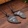 MJartoria Best Friend Necklaces BFF Necklace for 2 Friendship Valentines Day Gifts Split Heart Necklace Weirdo 1 Weirdo 2 Best Friends Forever Pendant Set (Black