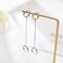 Dtja Pair Double Hoop Earrings for Women Girls 925 Sterling Silver Small Huggie Dangle Slave Chain Drop Second Hole Helix Post Multiple Studs Lobe Piercing Cuff Cartilage Men Personalized Jewelry Goth