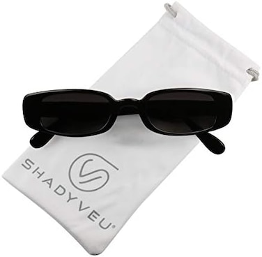 ShadyVEU Slim Classic Rectangular Sunglasses UV Protection 90&rsquo;s Vintage Small Wide Retro Frame Fashion Shades