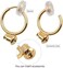 Jdesun 12 Pieces Clip-on Earring Converter Components with Post and 12 Pieces Silicone Earring Pads for None Pierced Ears, 2 Colors