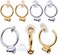 Jdesun 12 Pieces Clip-on Earring Converter Components with Post and 12 Pieces Silicone Earring Pads for None Pierced Ears, 2 Colors
