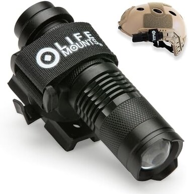 Life Mounts - LED ARC Rail Light - 1000 Feet Illumination - Military and Airsoft Flashlight with Multi-Modes and Full 360 Rotation - Weatherproof and Shock-Proof - Easily Detaches for Hand-Held Use