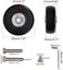 OwnMy 50mm x 18mm Set of 4 Luggage Suitcase Replacement Wheels, Rubber Swivel Caster Wheels Bearings Repair Kits (Black