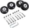OwnMy 50mm x 18mm Set of 4 Luggage Suitcase Replacement Wheels, Rubber Swivel Caster Wheels Bearings Repair Kits (Black