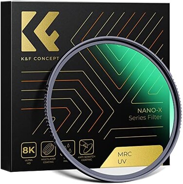 K&amp;F Concept KF Concept 46mm MC UV Protection Filter with 28 Multi-Layer Coatings HD/Hydrophobic/Scratch Resistant Ultra-Slim UV Filter for 46mm Camera Lens