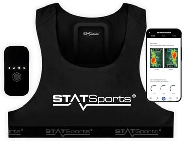 جهاز تتبع أداء كرة القدم STATSports APEX Athlete Series - سترة متطورة لتتبع الأداء الرياضي بنظام تحديد المواقع العالمي (GPS) للاعبين - رؤى دقيقة لتتبع النشاط - معدات تدريب كرة القدم، فئة الشباب
