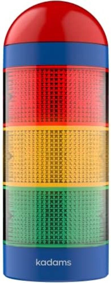 KADAMS Time Tracker Visual Timer with Audio Alarm and Pause Function, 24hr Countdown Clock, Volume Control, Stoplight Traffic Light, No Loud Ticking, Management Tool for Classroom Teachers Kids Adults