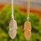 Yalice (Silver- Feather Pendant Necklace Chain Long Leaf Necklaces Jewellery for Women and Girls (Silver