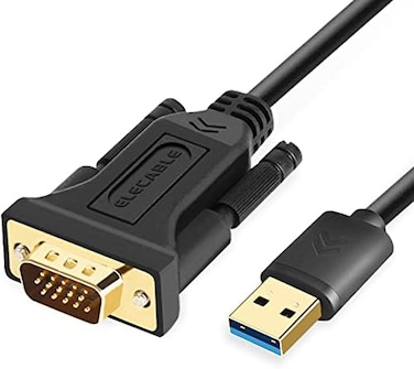 ELECABLE 2M USB to VGA Adapter Cable Compatible with Mac OS Windows XP/Vista/10/8/7, USB 3.0 to VGA Male 1080P for Video Monitor/Converter (2M