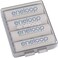 علب تخزين بطاريات Eneloop Panasonic BQ-CASEK6SA الاحترافية، بسعة 4 أو 5 بطاريات AA، لون رمادي داكن (عبوة من 6 قطع)