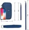 jiemei RFID Family Passport Wallet Holder Waterproof, Travel Document Organizer Credit Card Clutch Bag for Men Women