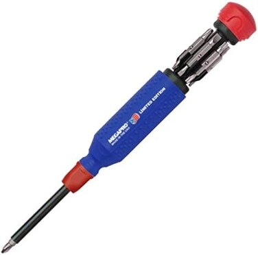 مفك براغي متعدد الاستخدامات من Bowers Tool Co. Megapro Original، 15 في 1، برؤوس فيليبس وتوركس، إصدار محدود، صنع في الولايات المتحدة الأمريكية
