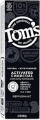 Tom's of Maine Activated Charcoal Whitening Toothpaste with Fluoride, Peppermint, 4.7 oz. 3-Pack (Packaging May Vary