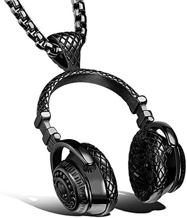 Zed ShadoWw Apopo Fashion Stainless Steel Headphone Pendant Necklace for Men