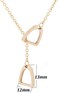 QIAN0813 Lucky Horse Shoe Necklaces Equestrian Double Horse Stirrups Lariat Y Necklaces Pendant for Women Gift
