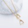 QIAN0813 Lucky Horse Shoe Necklaces Equestrian Double Horse Stirrups Lariat Y Necklaces Pendant for Women Gift