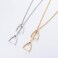 QIAN0813 Lucky Horse Shoe Necklaces Equestrian Double Horse Stirrups Lariat Y Necklaces Pendant for Women Gift