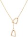 QIAN0813 Lucky Horse Shoe Necklaces Equestrian Double Horse Stirrups Lariat Y Necklaces Pendant for Women Gift