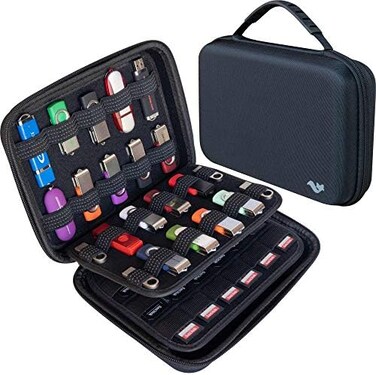 ButterFox USB Flash Pen Drive Storage Case Holder, Memory Card SD Card Case/USB Flash Drive Storage Holder/External Hard Drive Case/Universial Electronic Accessories Organizer