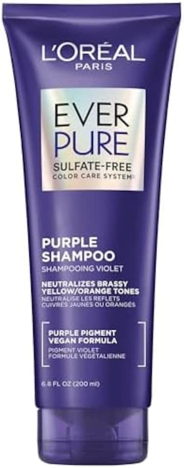 L'Oreal Paris L&rsquo;Or&eacute;al Paris Hair Care EverPure Sulfate Free Brass Toning Purple Shampoo for Blonde, Bleached, Silver, or Brown Highlighted Hair, 6.8 Fl. Oz