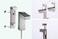 Tiberham Adjustable Wood/Glass Shelf Bracket, Zinc Alloy Polished Chrome Shelf Support Clamp Corner Brace for 3-30mm Thickness Shelf, Wall Mounted Glass Support Clip Wood Holder (Pack of 2