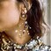 ACC PLANET Star Moon Earrings for Women Made Swarovski Crystal Gold Plated Crescent Moon Cubic Zirconia Stars Drop Dangle Earrings Vintage Statement Jewelry Gifts