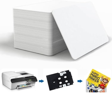 بطاقات تايمسكي NFC، 100 بطاقة، مصنوعة من مادة PVC، مزودة بشريحة NFC، طراز NTAG215، قابلة للطباعة، متوافقة مع طابعات إبسون وكانون النافثة للحبر، بطاقة فارغة CR80، طباعة على الوجهين، متوافقة مع أميبو وت