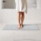 ITSOFT Plush Bathroom Rug 47x21, Absorbent Machine Washable Non Slip Chenille Bath Mats, Quick Dry Bathmat, Bath Rugs for Bath, Shower, Bedroom, or Door Mat, White