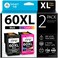 خرطوشة حبر مُعاد تصنيعها من سمارت إنك بديلة لخرطوشة HP 60 XL 60XL (عبوة سوداء) للاستخدام مع طابعات Deskjet D2530 وD2545 وF2430 وF4440 وEnvy 100 و110 و120 وPhotosmart C4640 وC4650 وC4680 وC4780 وC4795