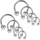 SCERRING 2-8PCS 16G G23 Titanium Horseshoe Septum Ring Nose Rings Hoop Helix Daith Cartilage Tragus Earrings Nipple Eyebrow Body Piercing Jewelry 8mm 10mm 12mm 14mm