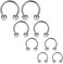 SCERRING 2-8PCS 16G G23 Titanium Horseshoe Septum Ring Nose Rings Hoop Helix Daith Cartilage Tragus Earrings Nipple Eyebrow Body Piercing Jewelry 8mm 10mm 12mm 14mm
