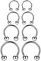 SCERRING 2-8PCS 16G G23 Titanium Horseshoe Septum Ring Nose Rings Hoop Helix Daith Cartilage Tragus Earrings Nipple Eyebrow Body Piercing Jewelry 8mm 10mm 12mm 14mm
