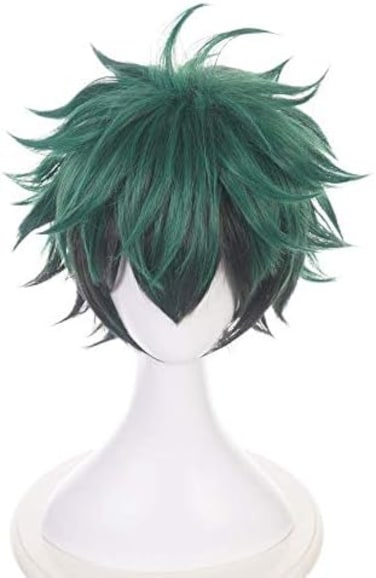Yamia ZGNGLIZ (4- Deku Anime Cosplay Wig for My Hero Academia Izuku Midoriya with Free Wig Cap