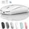 JETTA Wireless Mouse for MacBook Pro MacBook Air MacBook Laptop Mac iMac Desktop Computer Chromebook Win7/8/10/11 PC HP Dell Laptop (WHITE 2